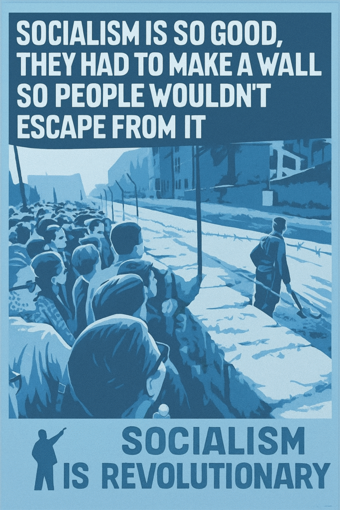 America Votes, Inc. Socialism is so good, they had to make a wall so people would've escape from it